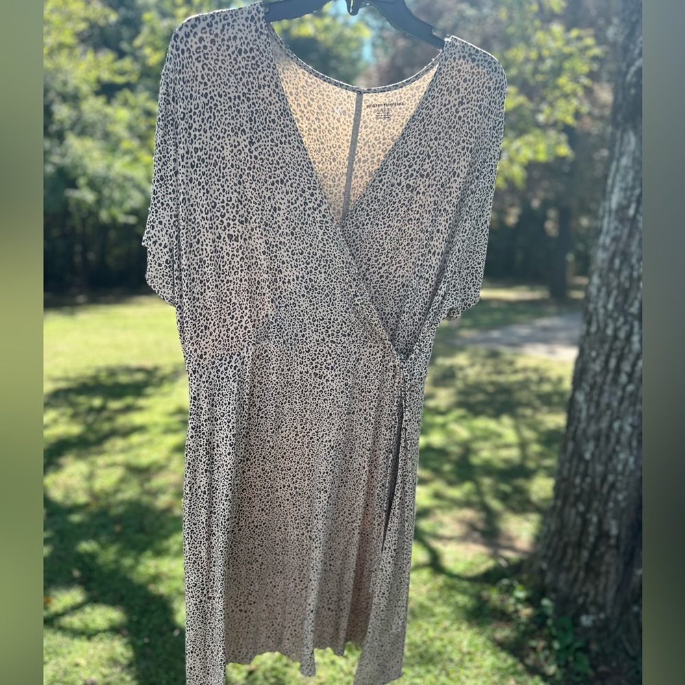 Amazon Essentials Animal Print V-Neck Dress